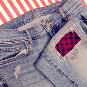 Eddie Bauer stretch jeans w/patches 2